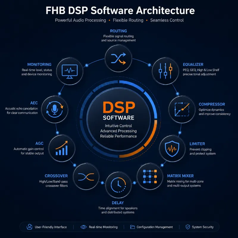 Como usar o software FHB DSP para processamento de áudio