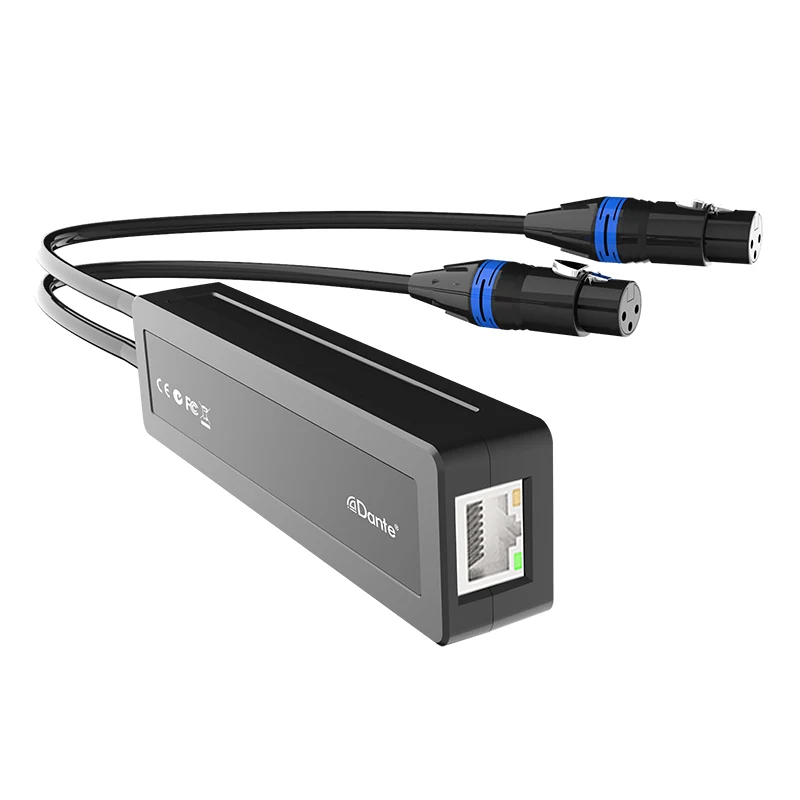 Adaptador Dante de entrada analógica 2CH
