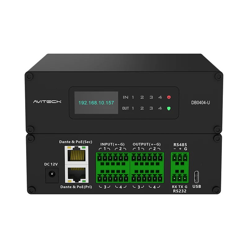 4 canais Dante DSP com USB