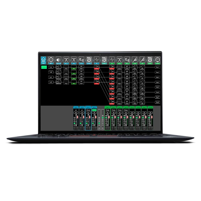 Processador de gerenciamento de alto-falante Dante 4in 8out 96K