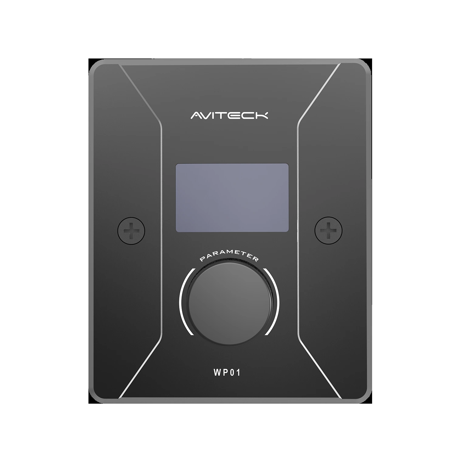 Painel de controle de áudio de parede